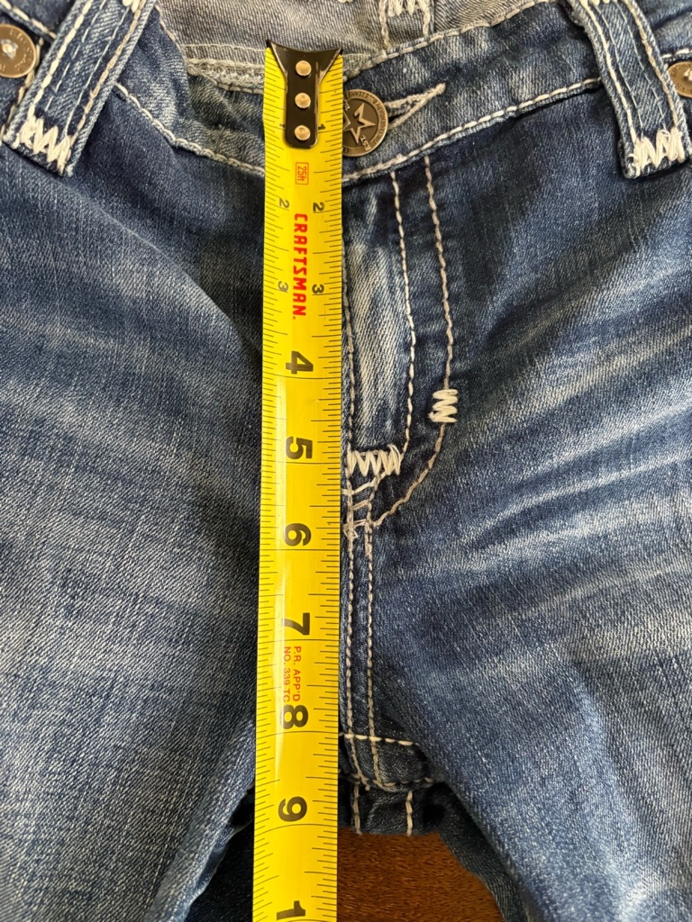 Big Star LIV Women Bootcut Jeans Low Rise Blue Distressed Denim 33XL (34Wx33L) - Picture 11 of 14